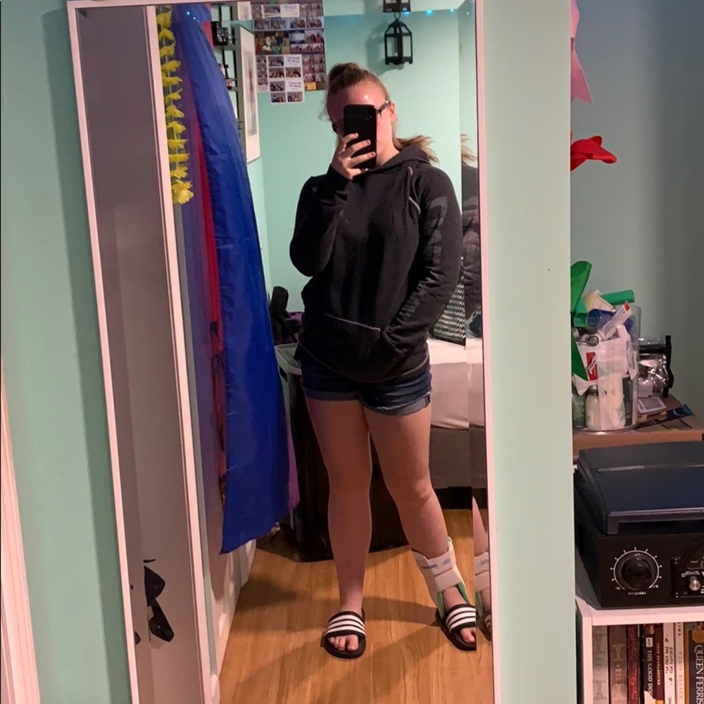 Dark Grey Sweatshirt With Hood